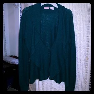 Knitted sweater with ruffles